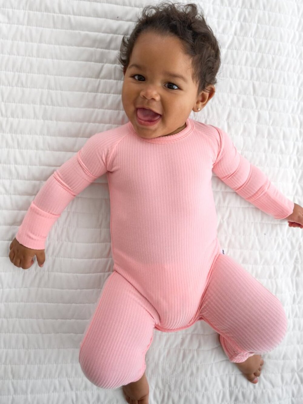 Little Sleepies Bubblegum Ribbed Crescent Zippy 12-18 Months